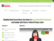 Tablet Screenshot of mydocumentshredding.com